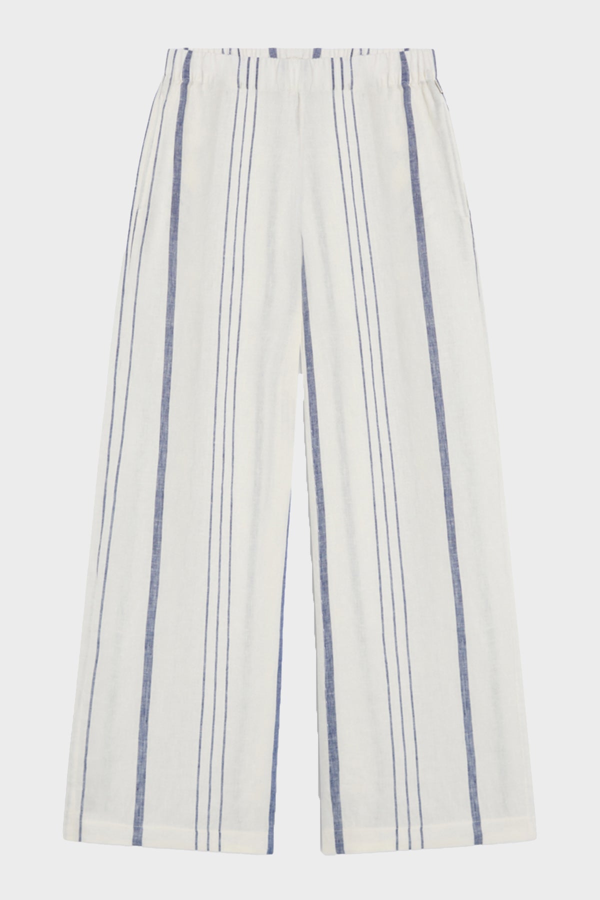 ecoalf-pantal-n-mossi-de-rayas-blanco-de-mujer-lino-80-fit-relajado-y-pierna-anc image 7