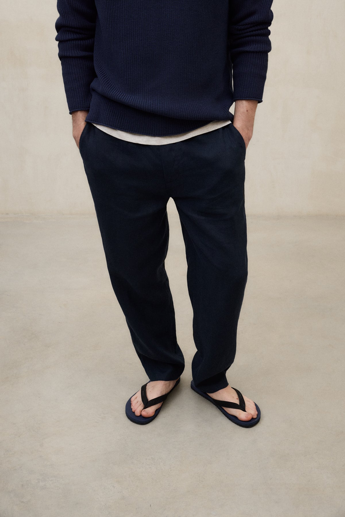 pantalones-de-lino-ecoalf-ethiwin-azul-marino-para-hombre-fit-regular image 4