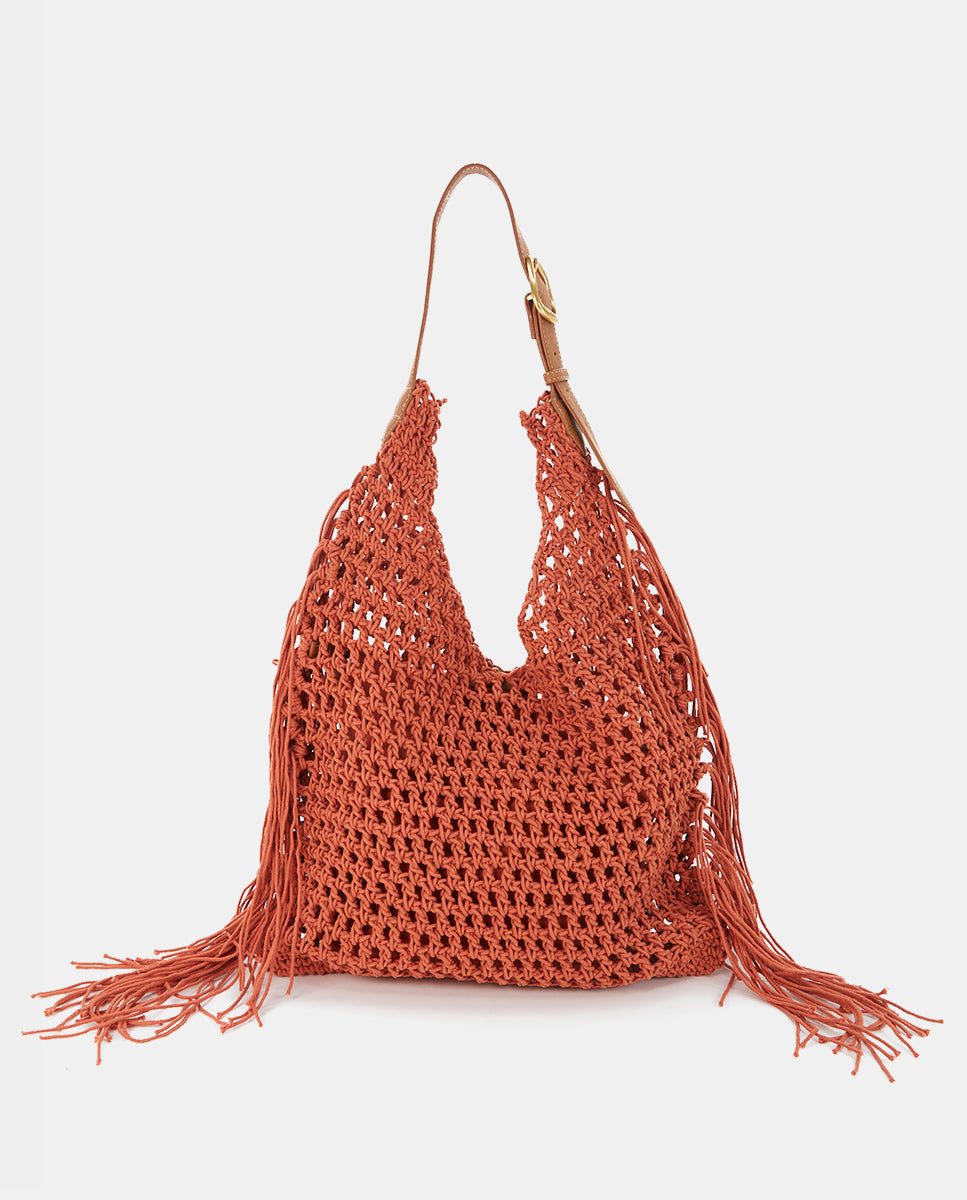 abbacino-bolso-de-hombro-de-macram-naranja image 4