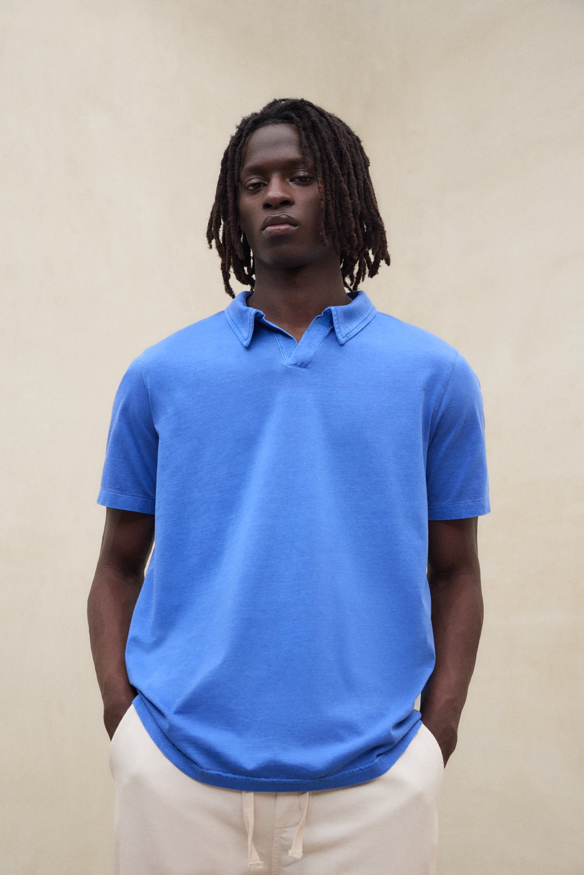 polo-ecoalf-enzo-azul-de-algod-n-reciclado-para-hombre image 2