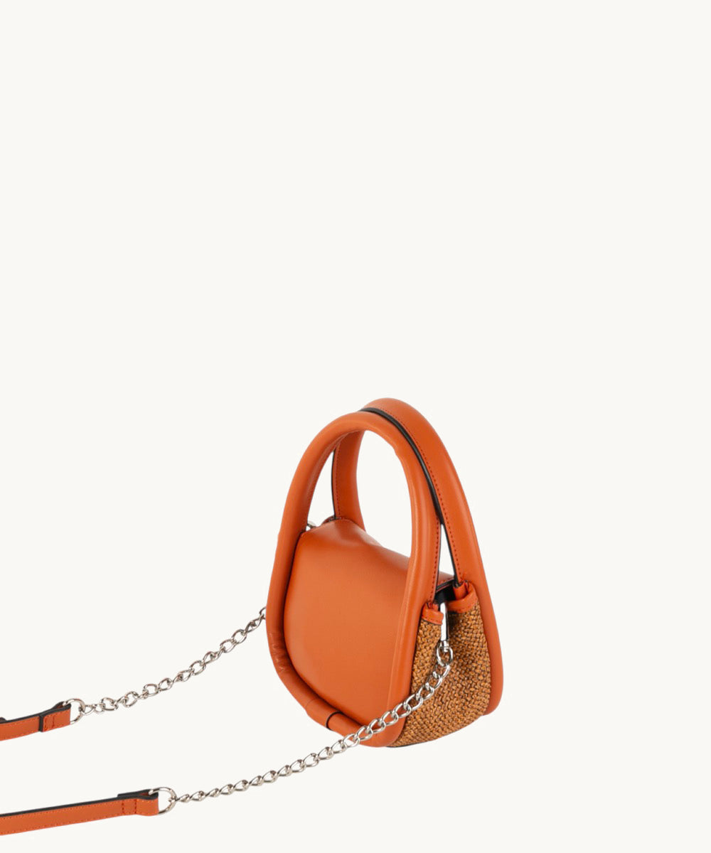 kbas-coctail-celina-bolso-de-mano-pu-y-rafia-terracota image 5