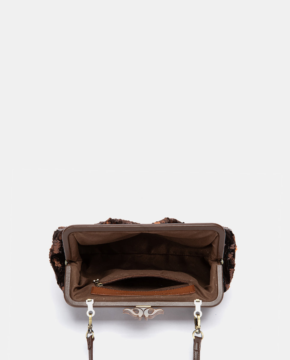 abbacino-bolso-fiesta-lentejuelas-marr-n-vintage-boquilla image 8