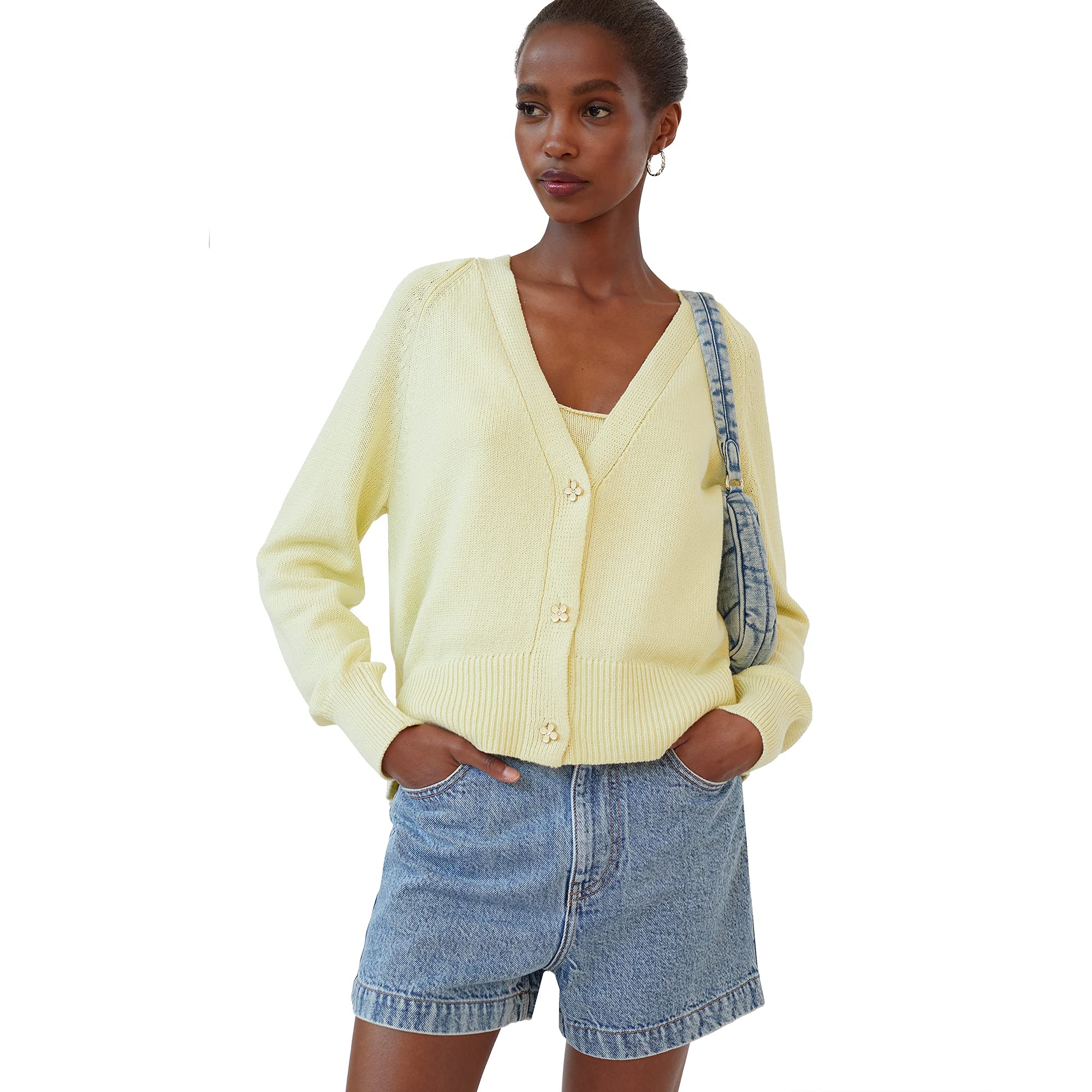 parfois-jersey-de-punto-botones-con-flores-mujer-c-rdigan-lima image 3