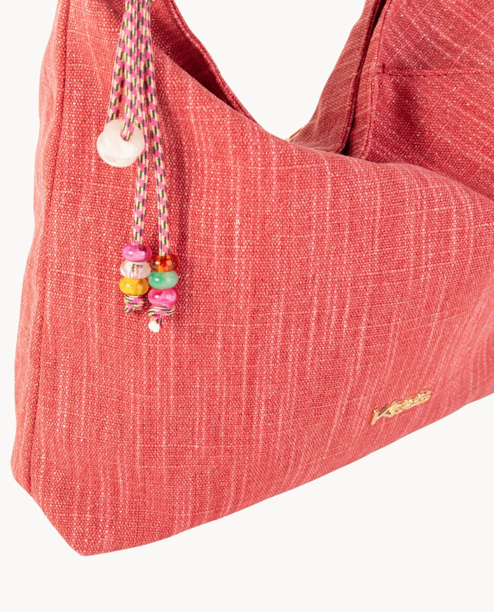 kbas-bolso-hobo-de-canvas-rojo-con-asa-amarilla-cremallera-y-forma-amplia image 3