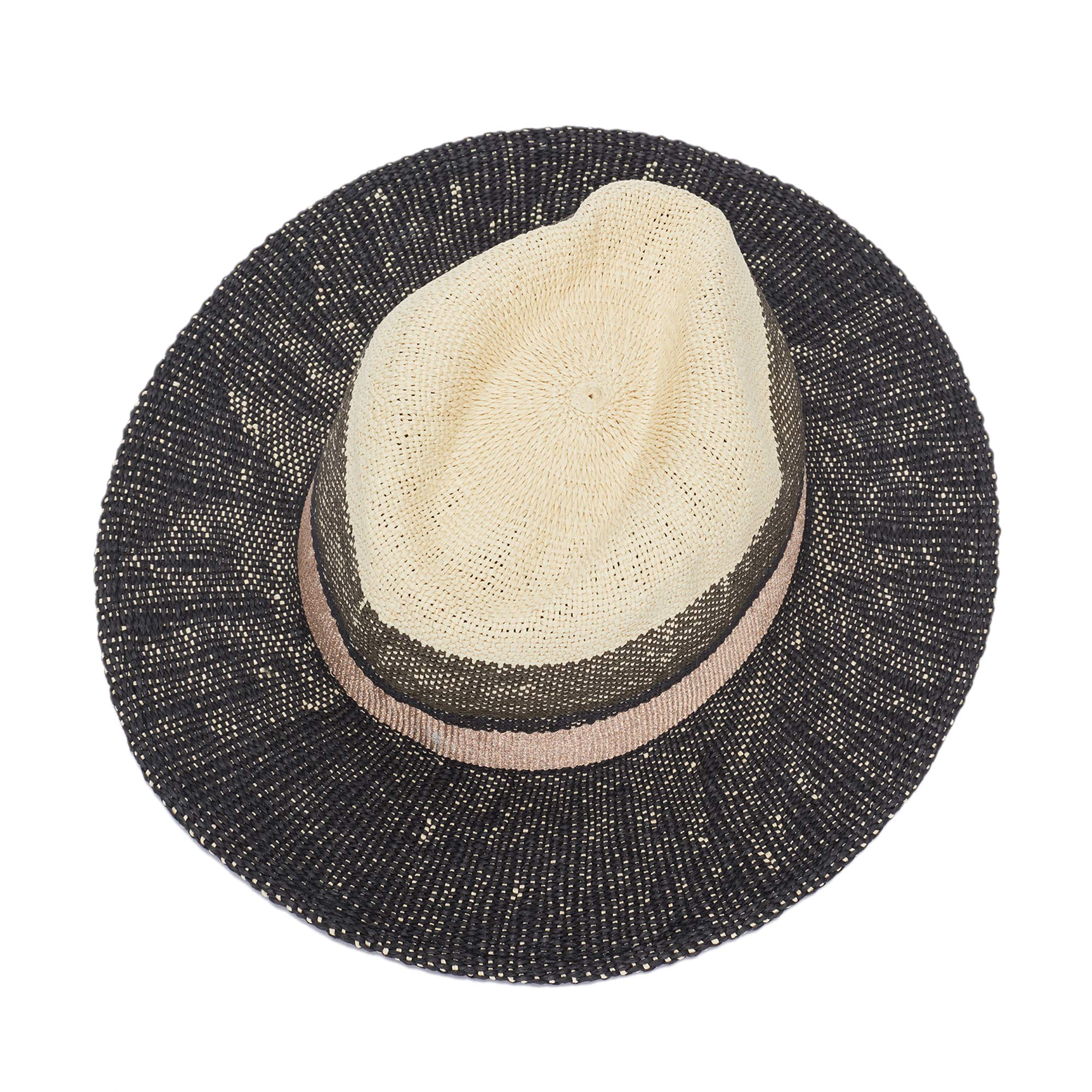 parfois-sombrero-trenzado-fedora-paja-de-papel-negro-mujer image 3