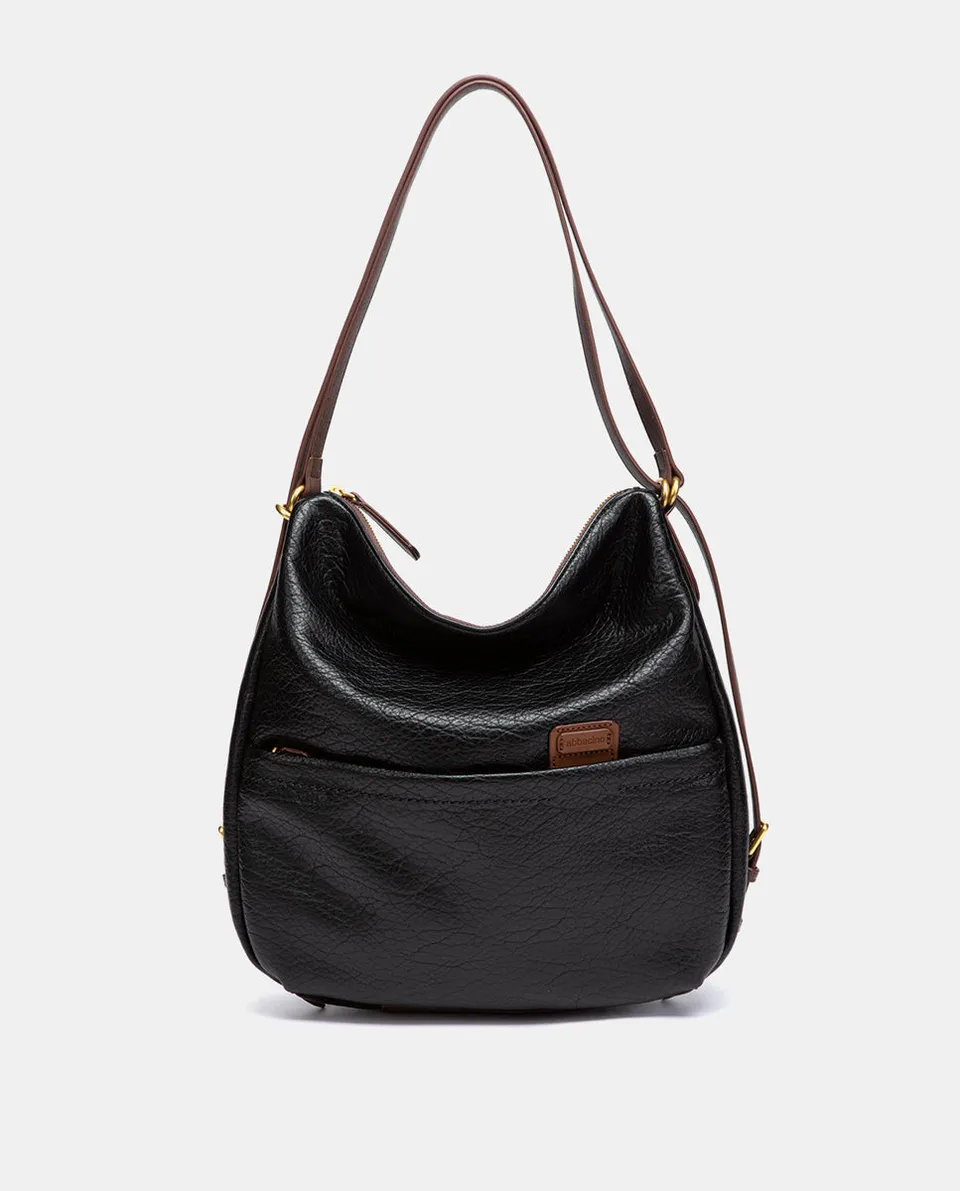 abbacino-bolso-multifuncional-reciclado-negro-hombro-y-mochila image 1
