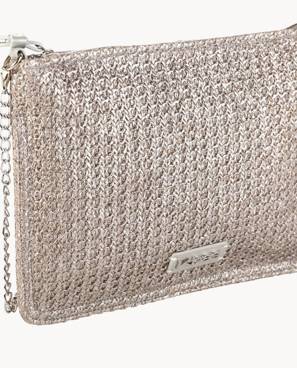 kbas-cartera-de-fibra-natural-color-plata-con-cremallera-30-x-3-x-21-cm image 3