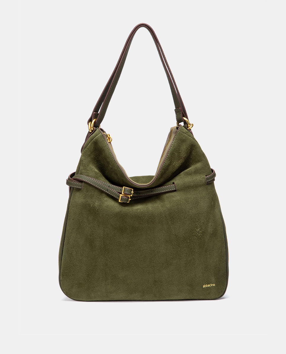 abbacino-bolso-multifuncional-hombro-mochila-serraje-verde image 1