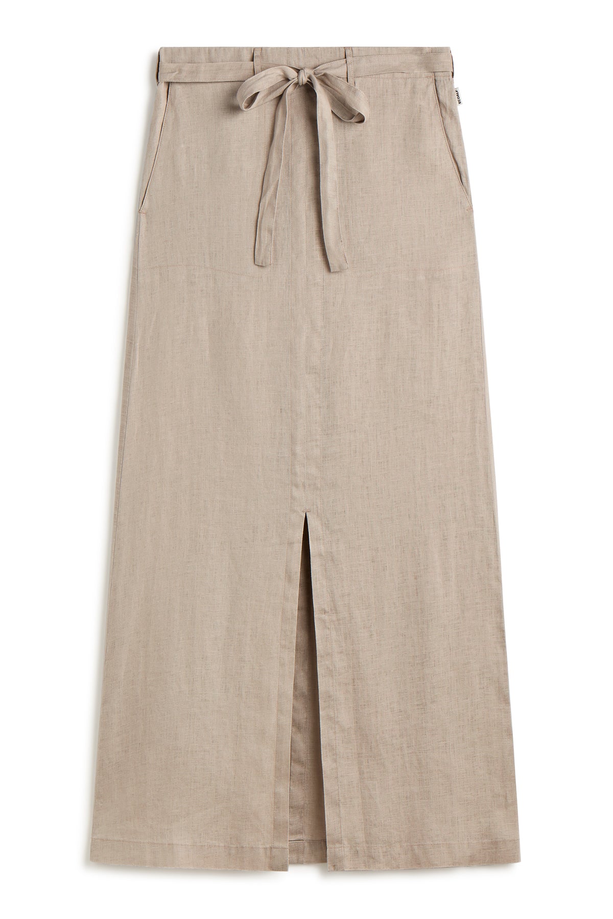 falda-ecoalf-lara-beige-de-lino-reciclado-para-mujer image 5