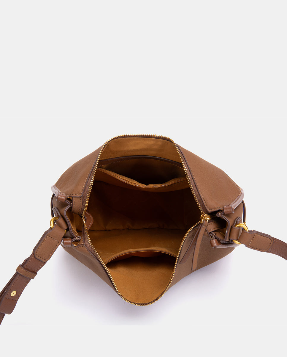abbacino-bolso-de-hombro-reciclado-cognac-texturizado image 6
