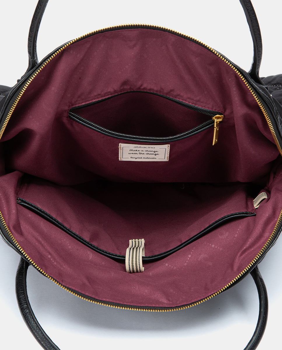 abbacino-bolso-mano-acolchado-negro-reciclado-padded image 5