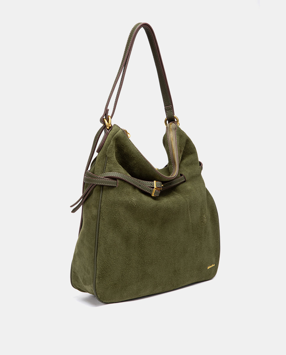 abbacino-bolso-multifuncional-hombro-mochila-serraje-verde image 2