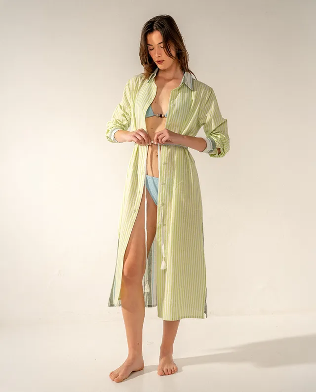 abbacino-t-nica-de-viscosa-rayas-verde-mujer image 1