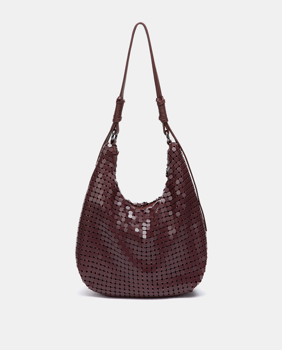 abbacino-bolso-hombro-fiesta-malla-met-lica-burdeos image 3