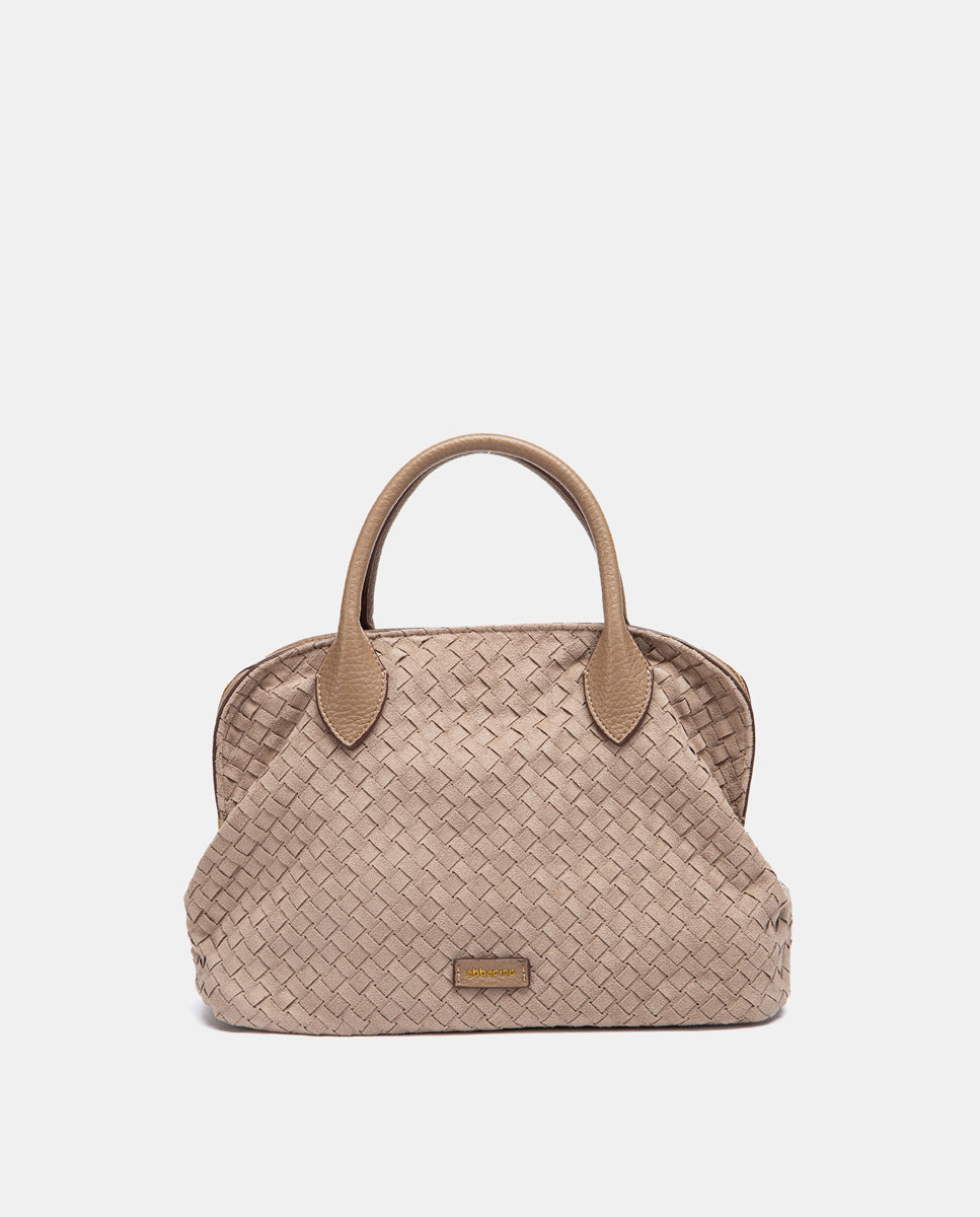 abbacino-bolso-de-mano-trenzado-beige-sostenible image 1