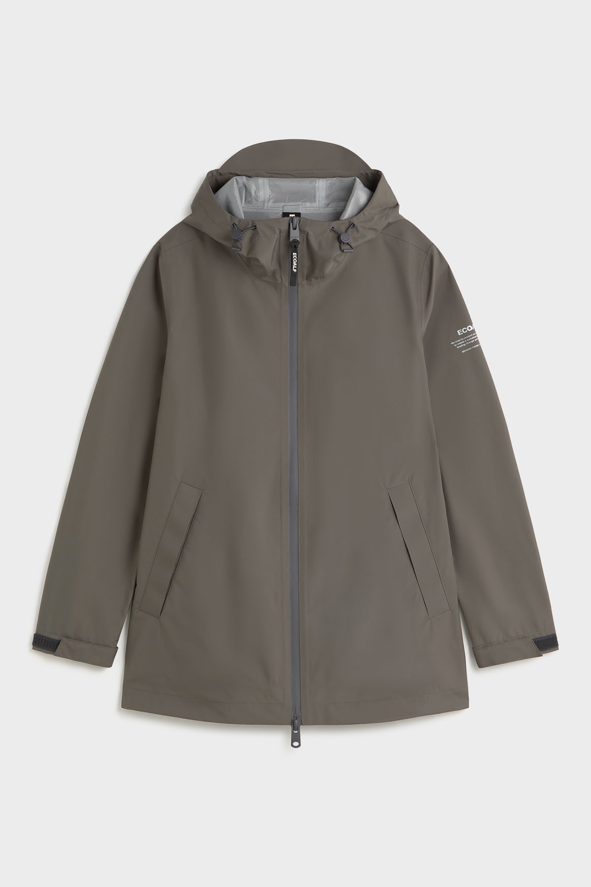 chaqueta-diluvio-khaki-de-mujer-ecoalf-impermeable-3k-transpirable-3k image 7