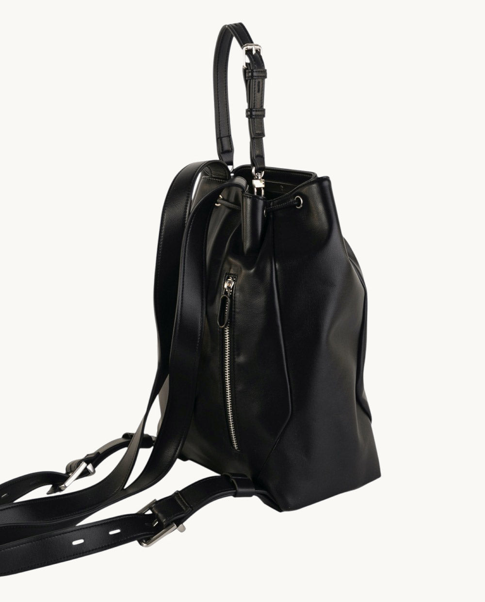 kbas-mochila-urban-belcanto-de-piel-sint-tica-color-negro-29x14x34-cm-cierre-cre image 2