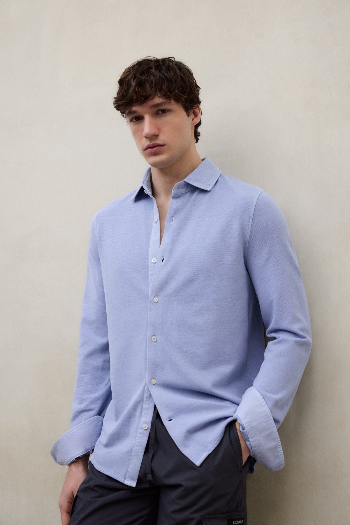 ecoalf-camisa-new-gotham-azul-de-algod-n-reciclado-para-hombre image 1