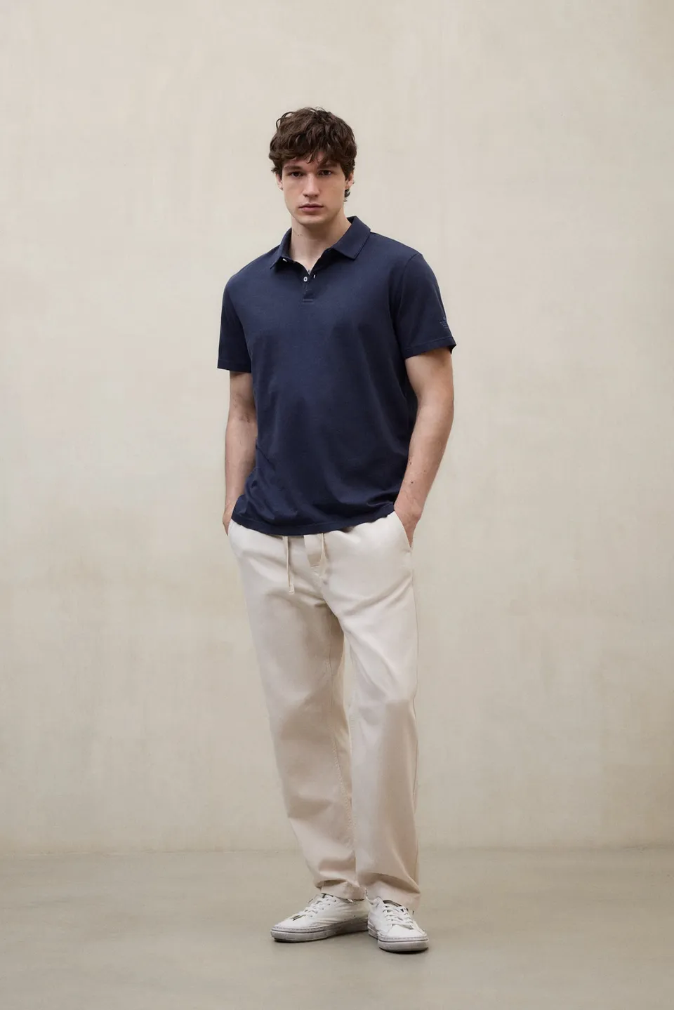 polo-theo-de-ecoalf-para-hombre-punto-jersey-100-algod-n-reciclado-azul-marino-f image 1