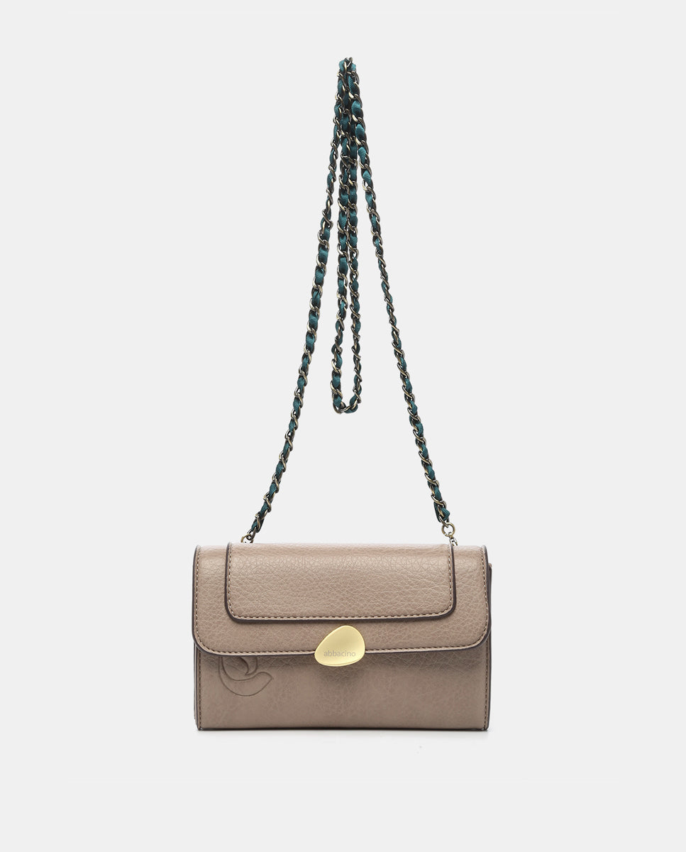 bolso-de-hombro-abbacino-reciclado-taupe-con-solapa image 1