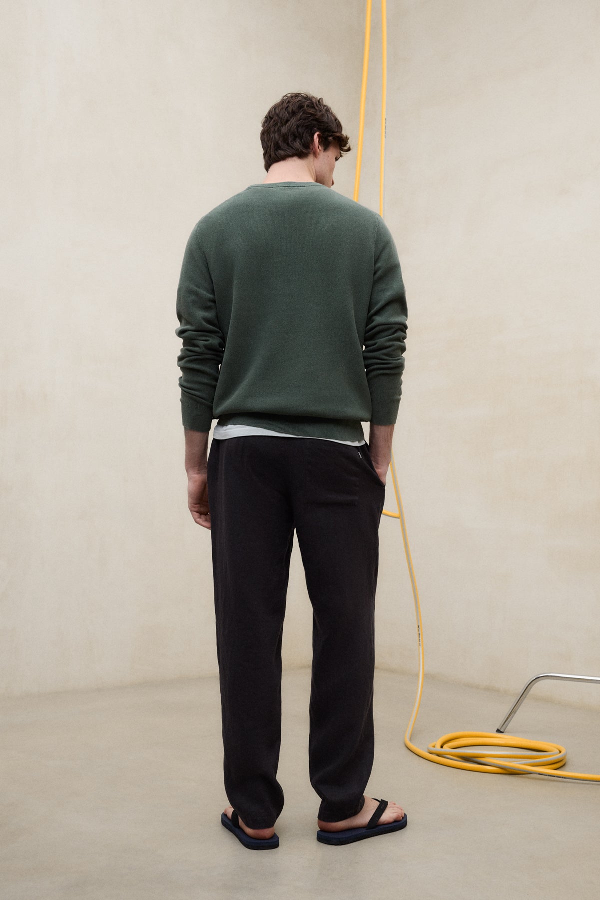 ecoalf-jersey-naranjo-verde-algod-n-org-nico-fit-relajado image 2