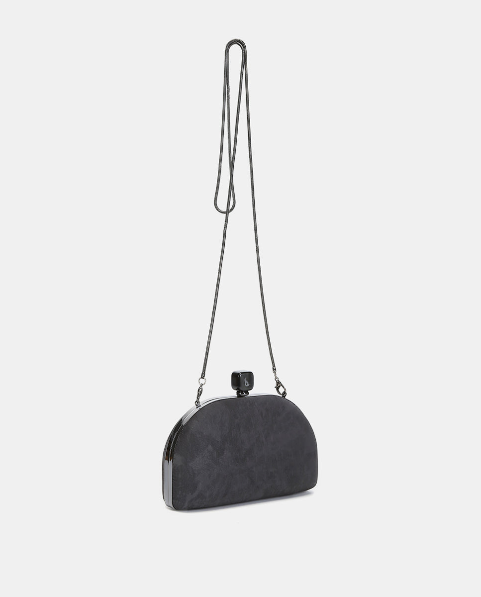 abbacino-clutch-terciopelo-gris-media-luna-bolso-fiesta image 2