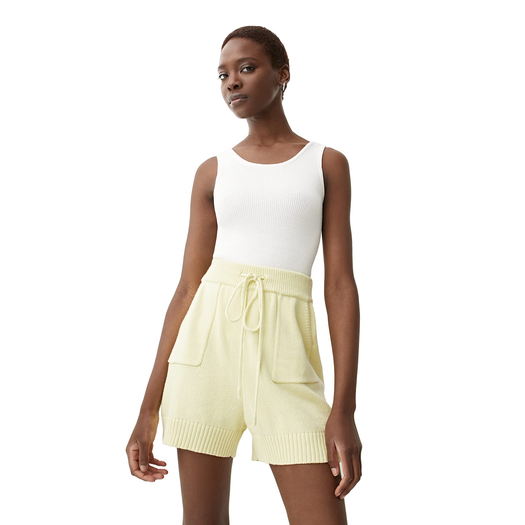 parfois-pantalones-cortos-de-punto-limited-edition-amarillo-mujer image 3