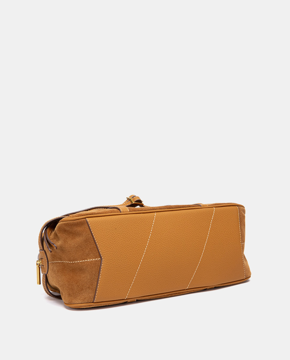 abbacino-bolso-hombro-serraje-cognac-cremallera image 4