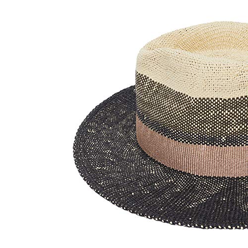 parfois-sombrero-trenzado-fedora-paja-de-papel-negro-mujer image 5