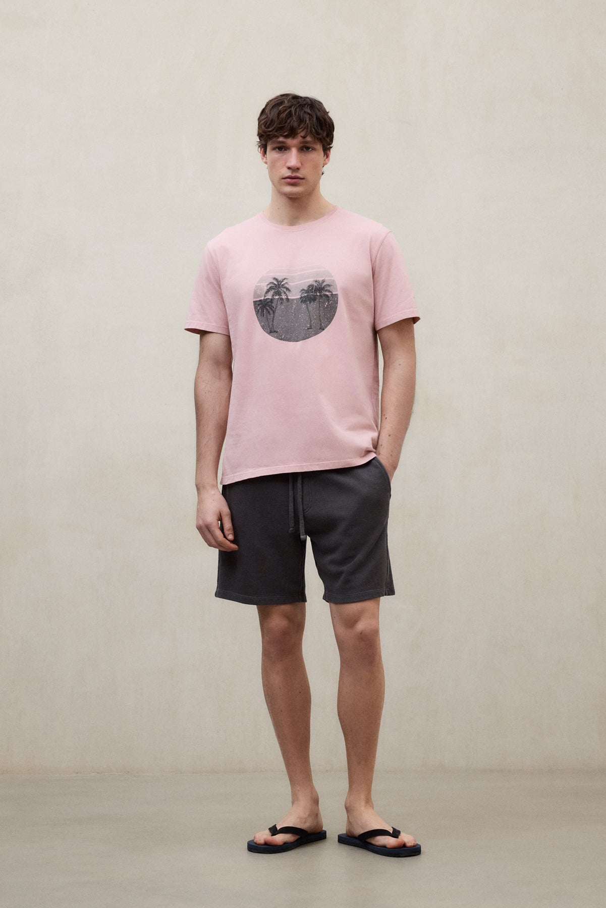 ecoalf-camiseta-ros-rosa-de-hombre-50-algod-n-org-nico-fit-regular-estampado-des image 1