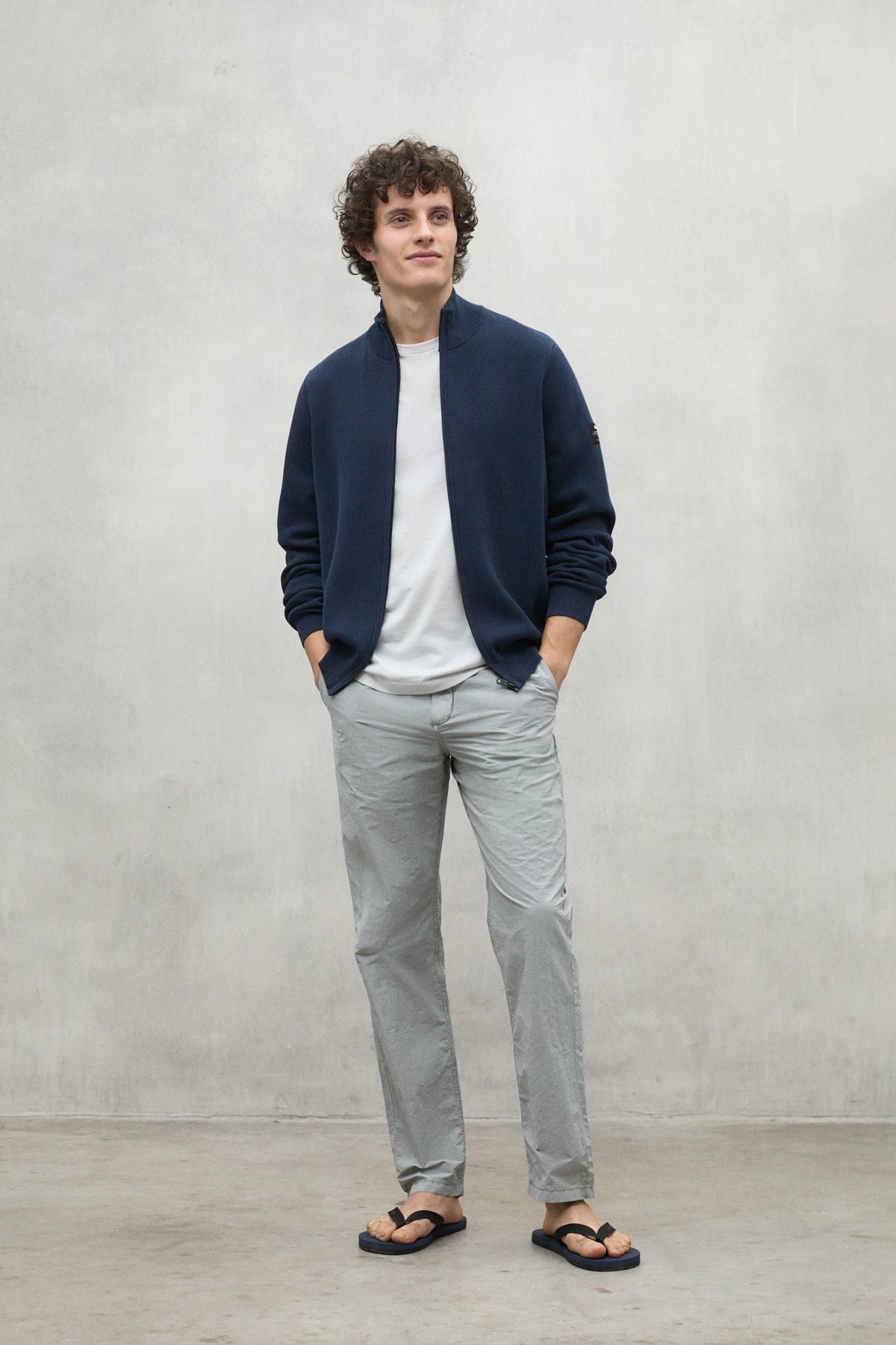 jersey-mandarina-azul-marino-de-ecoalf-para-hombre image 1