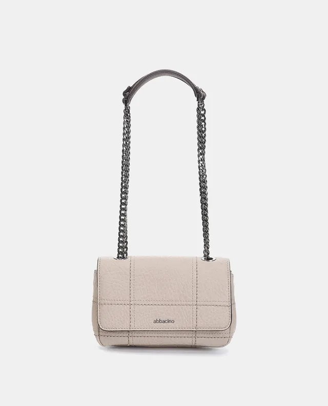 abbacino-bolso-de-hombro-peque-o-beige-reciclado-cuadros image 1