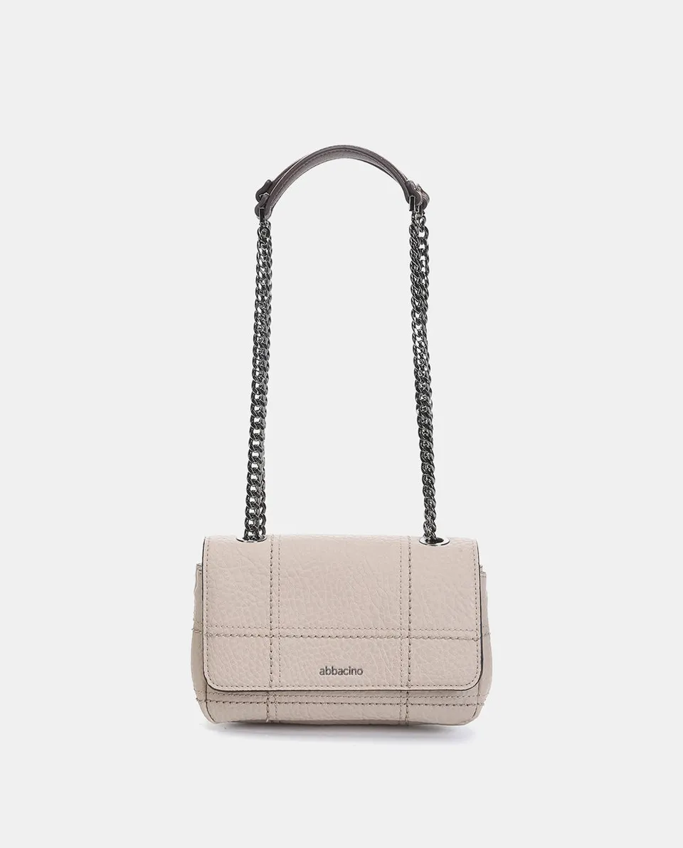 abbacino-bolso-de-hombro-peque-o-beige-reciclado-cuadros image 1