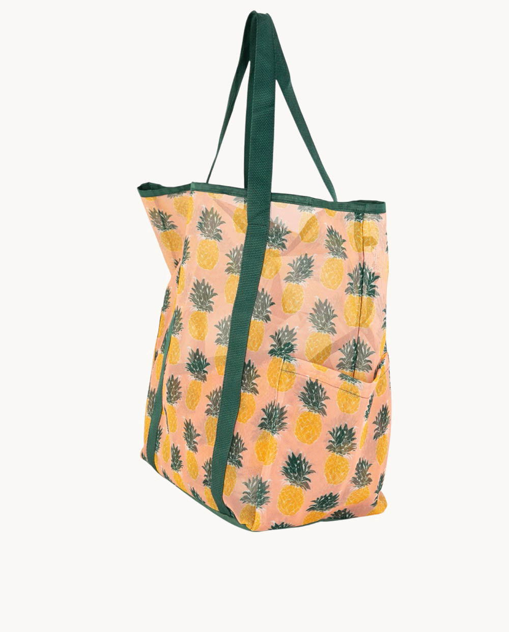 kbas-bolso-de-playa-de-poli-ster-estampado-pi-as-color-verde-50-x-20-x-38-cm image 2