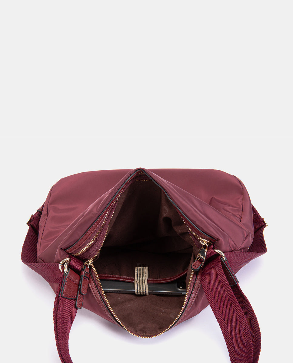 abbacino-bolso-multifuncional-reciclado-burdeos-mochila image 6