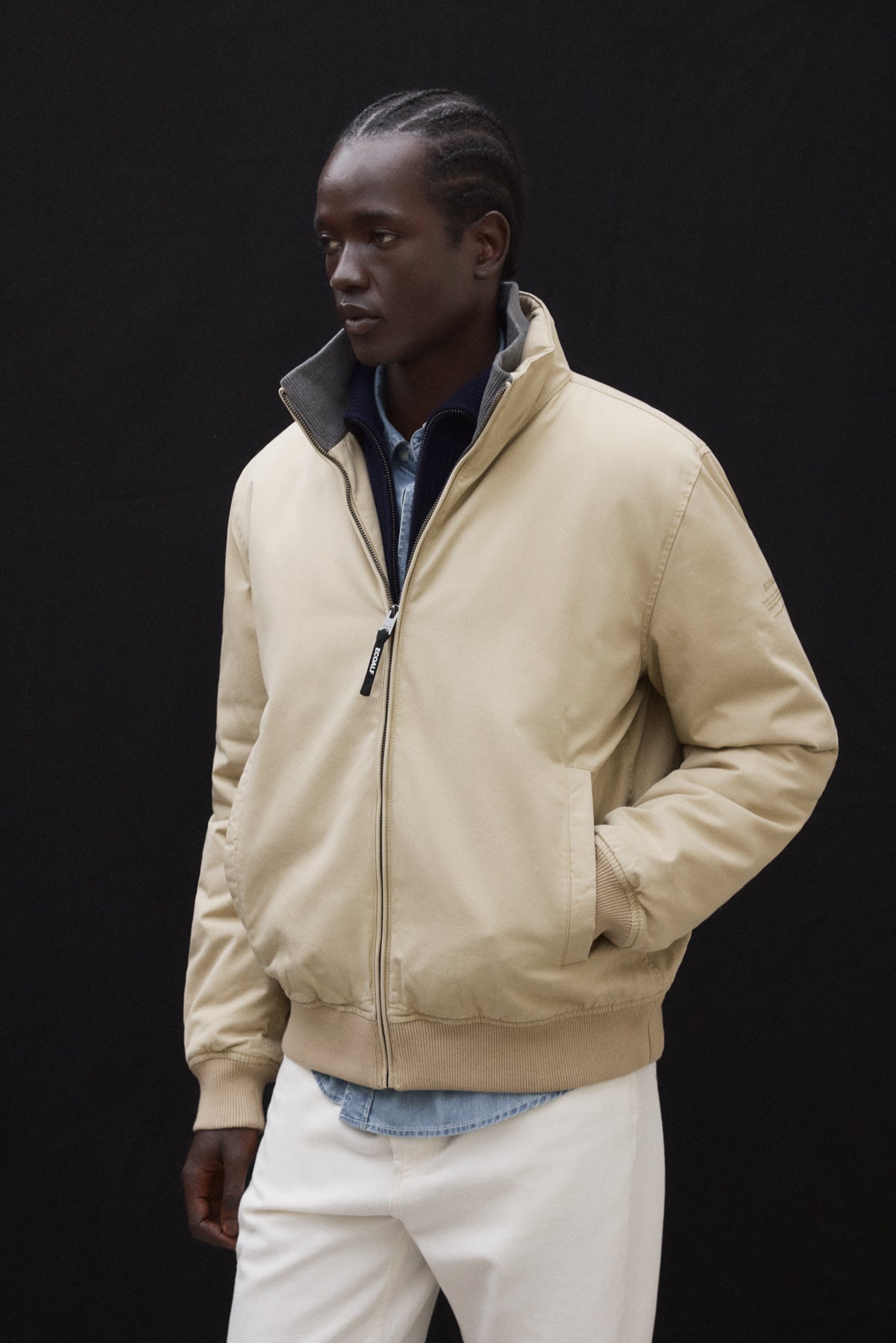 ecoalf-chaqueta-nizo-beige-100-algod-n-reciclado-fit-regular-bolsillos-con-crema image 6
