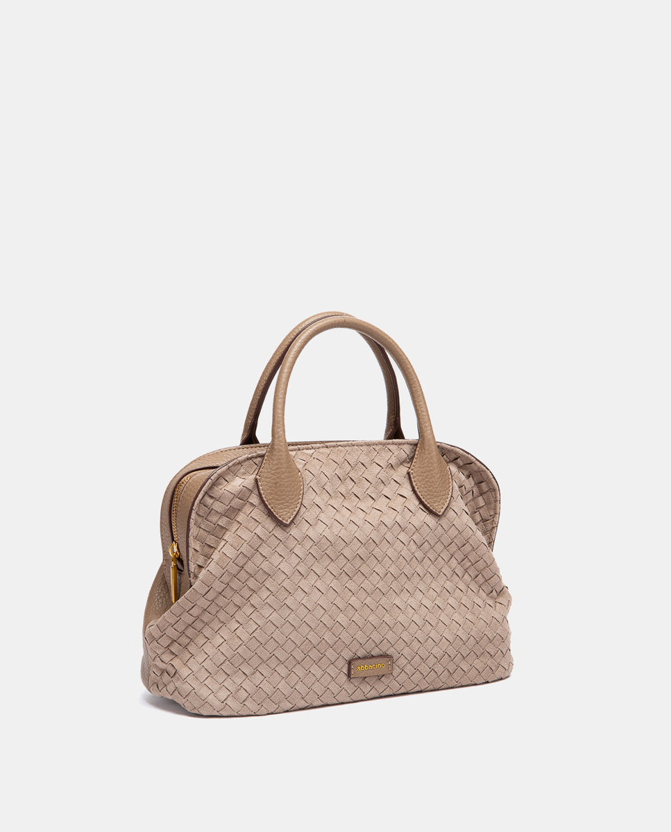 abbacino-bolso-de-mano-trenzado-beige-sostenible image 2