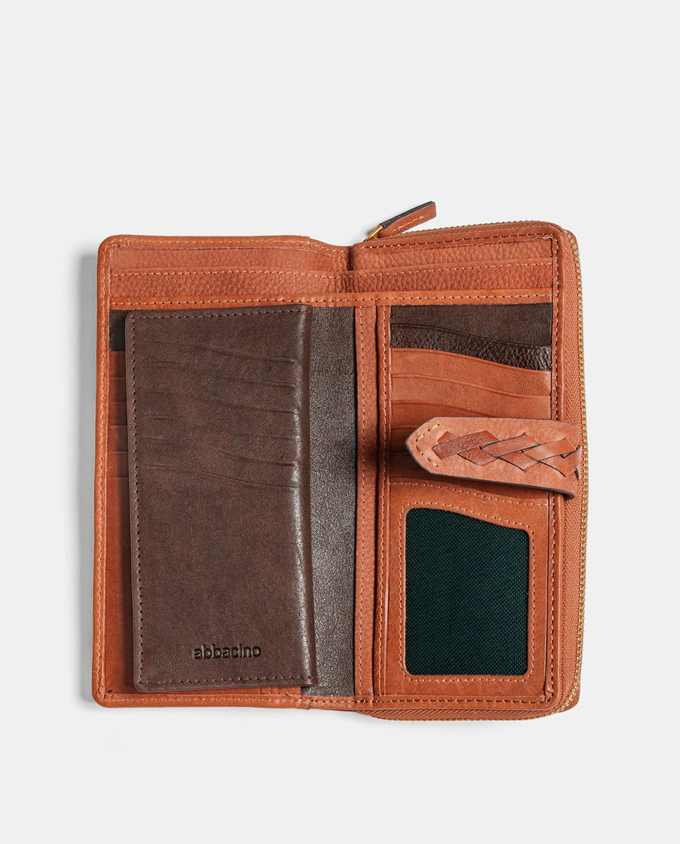 abbacino-cartera-grande-mujer-piel-cognac-trenzada image 6