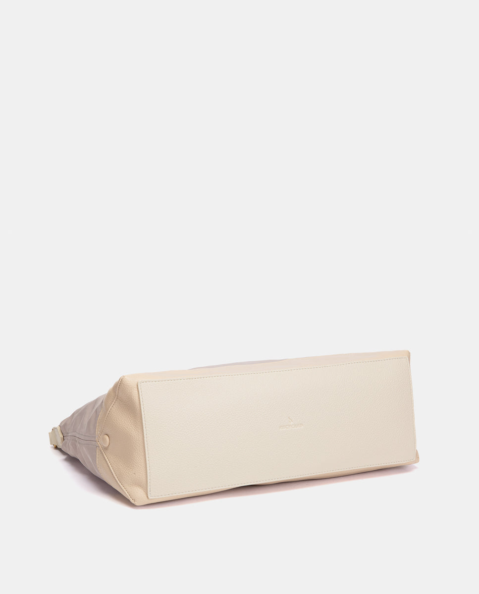 abbacino-bolso-de-hombro-bicolor-rosa-materiales-reciclados image 4