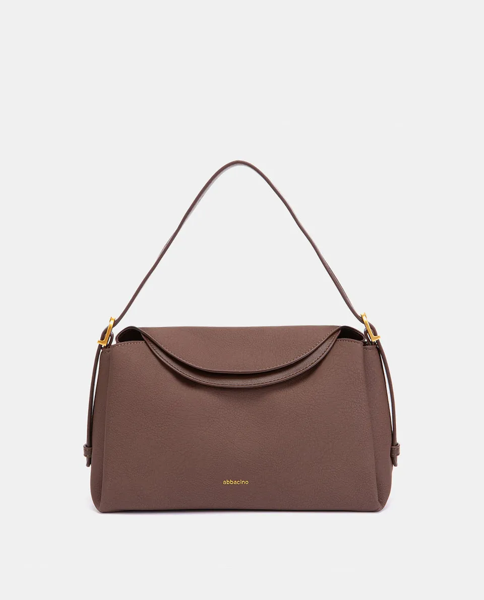 abbacino-bolso-hombro-marr-n-materiales-reciclados image 1