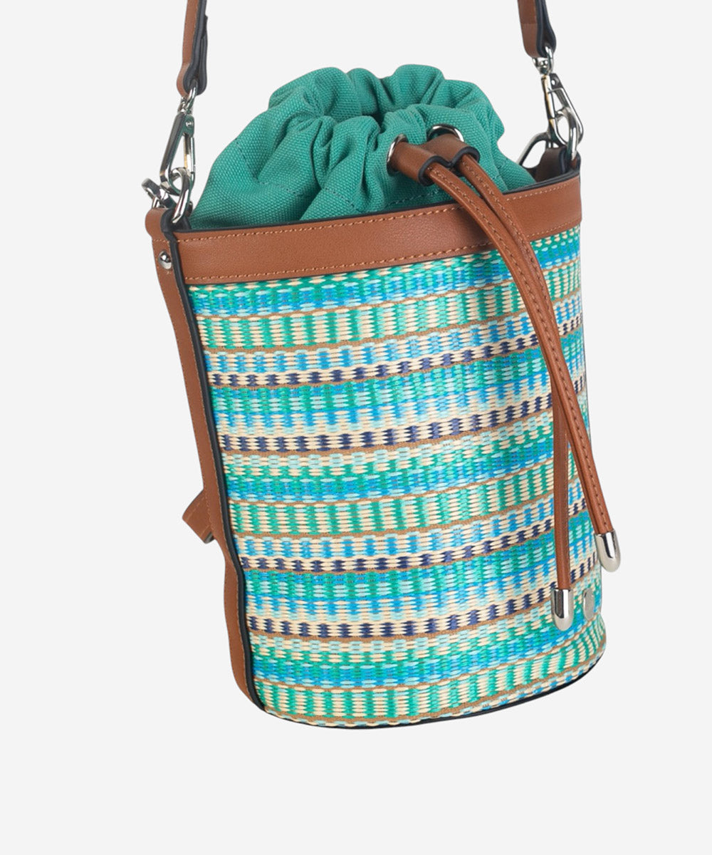 kbas-cocktail-galanda-bolso-de-hombro-de-rafia-color-turquesa image 3