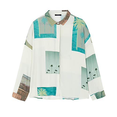 parfois-camisa-oversize-estampado-palmeras-para-mujer image 6