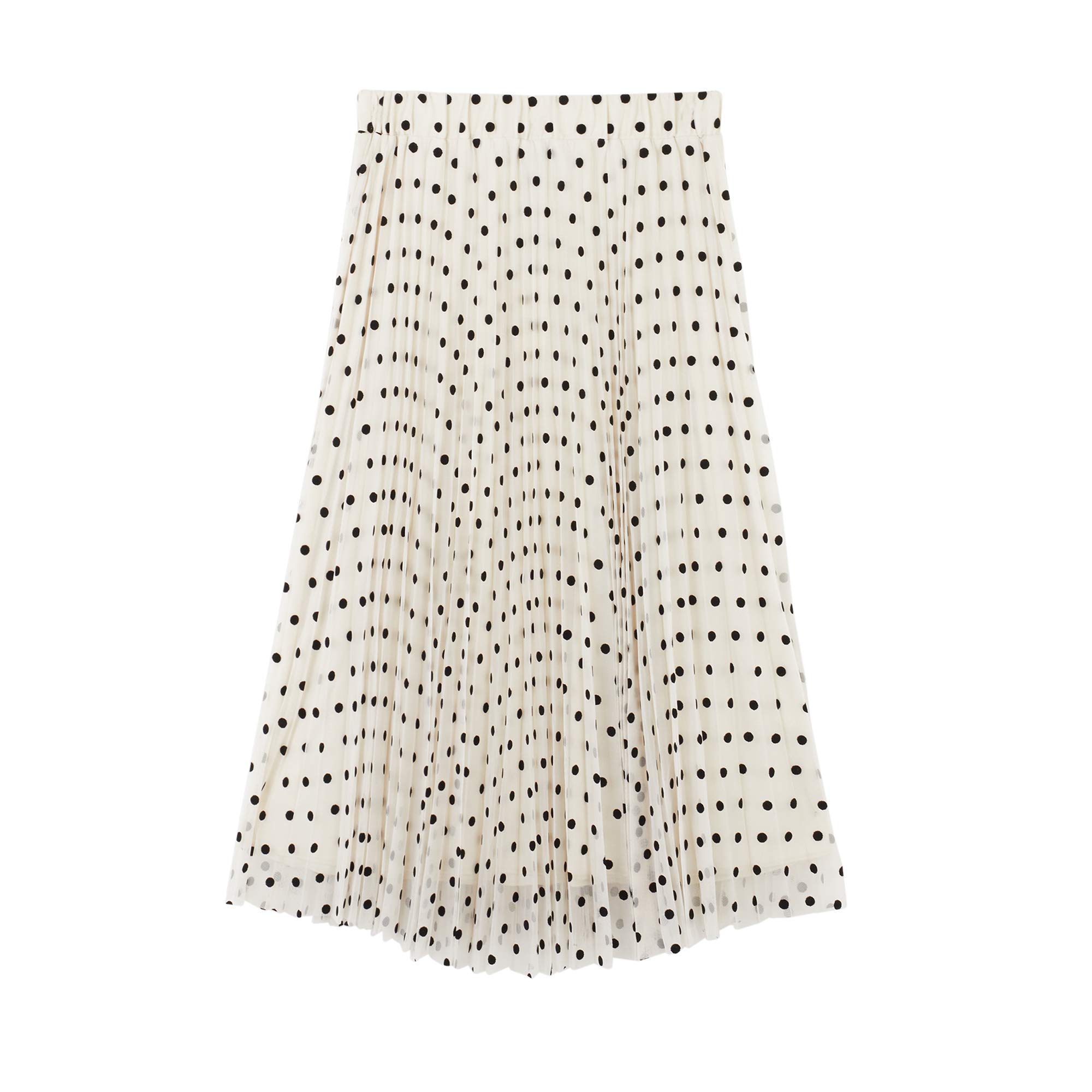 parfois-falda-plisada-estampado-lunares-mujer-tejido-crudo image 1