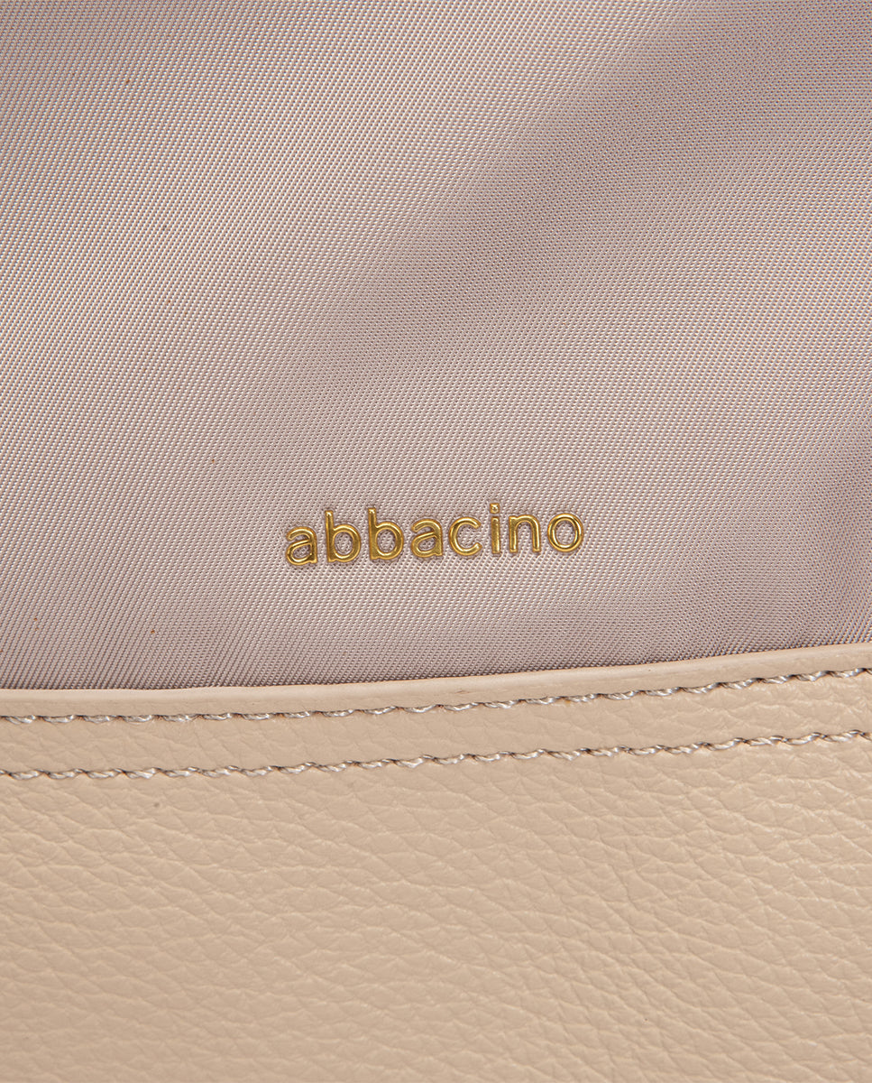 abbacino-bolso-de-hombro-bicolor-rosa-materiales-reciclados image 6