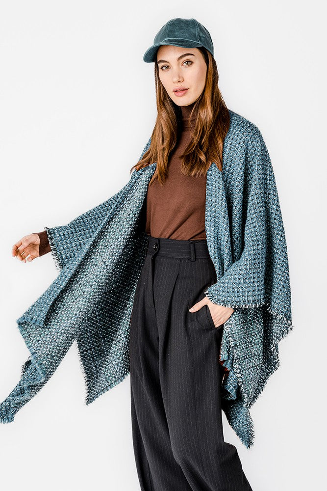 poncho-abbacino-mujer-tonos-azules-jaspeado image 2