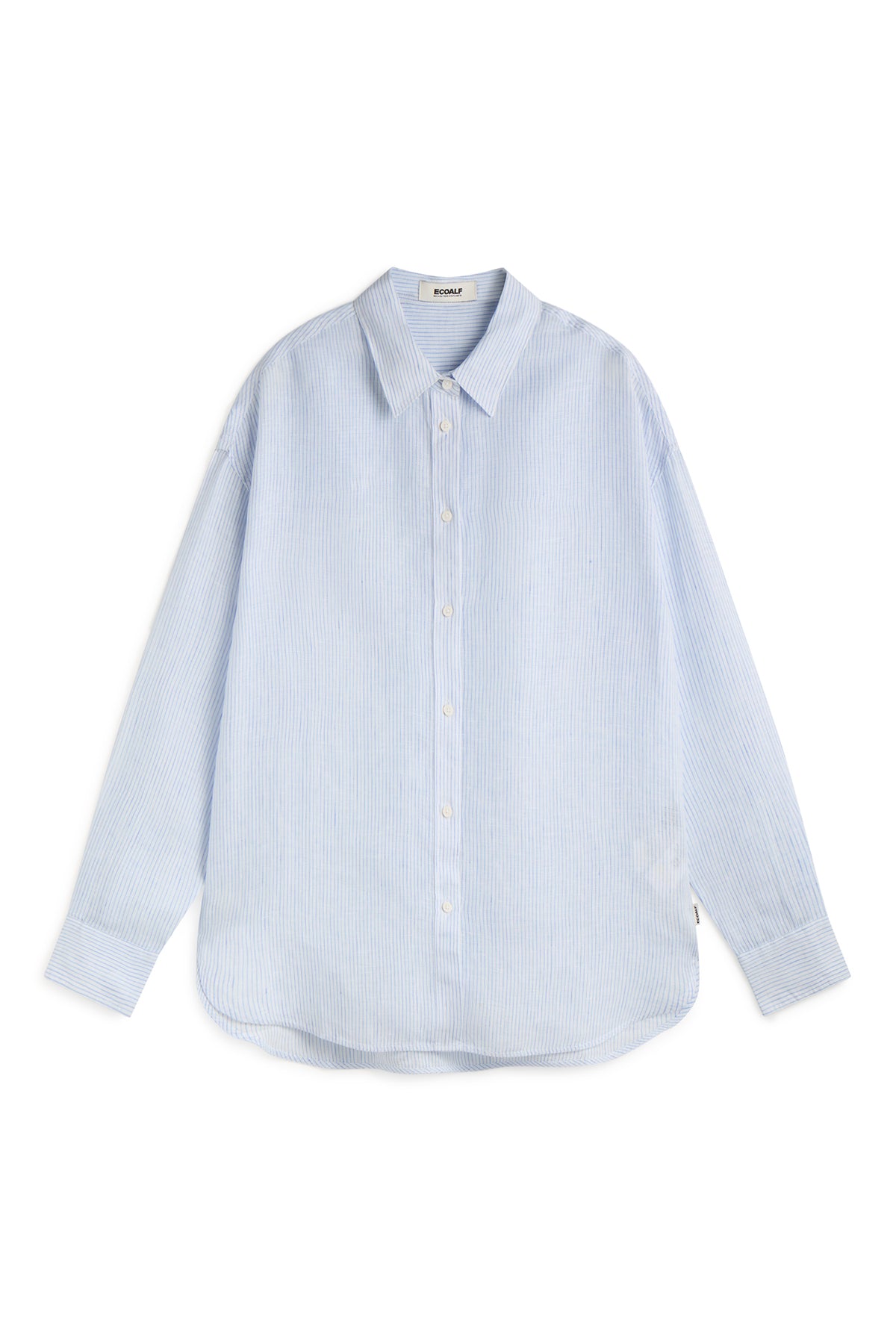 ecoalf-camisa-a-rayas-de-lino-daria-azul-claro-de-mujer image 8