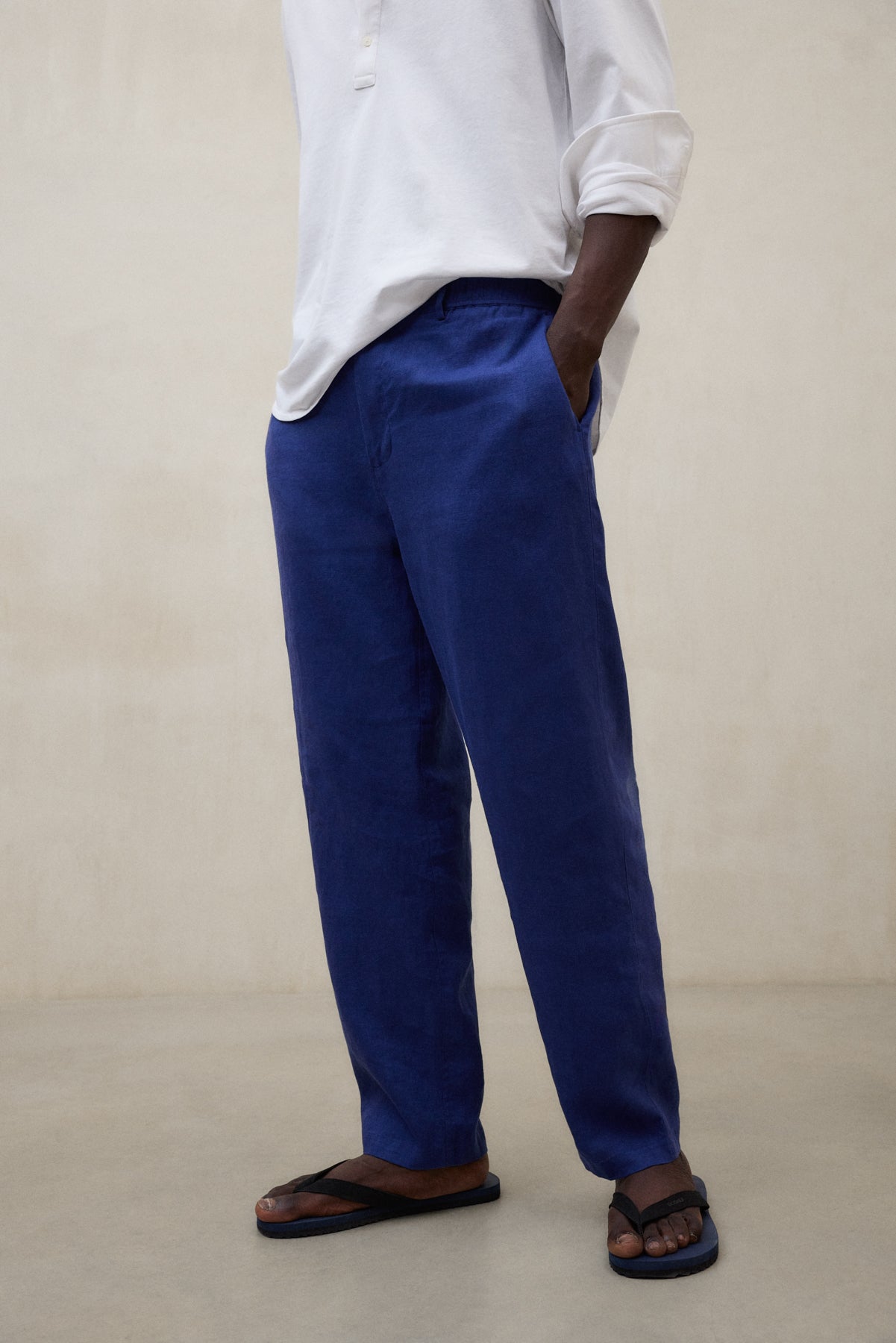 ecoalf-pantalones-de-lino-ethiwin-azul-80-lino-fit-regular image 4