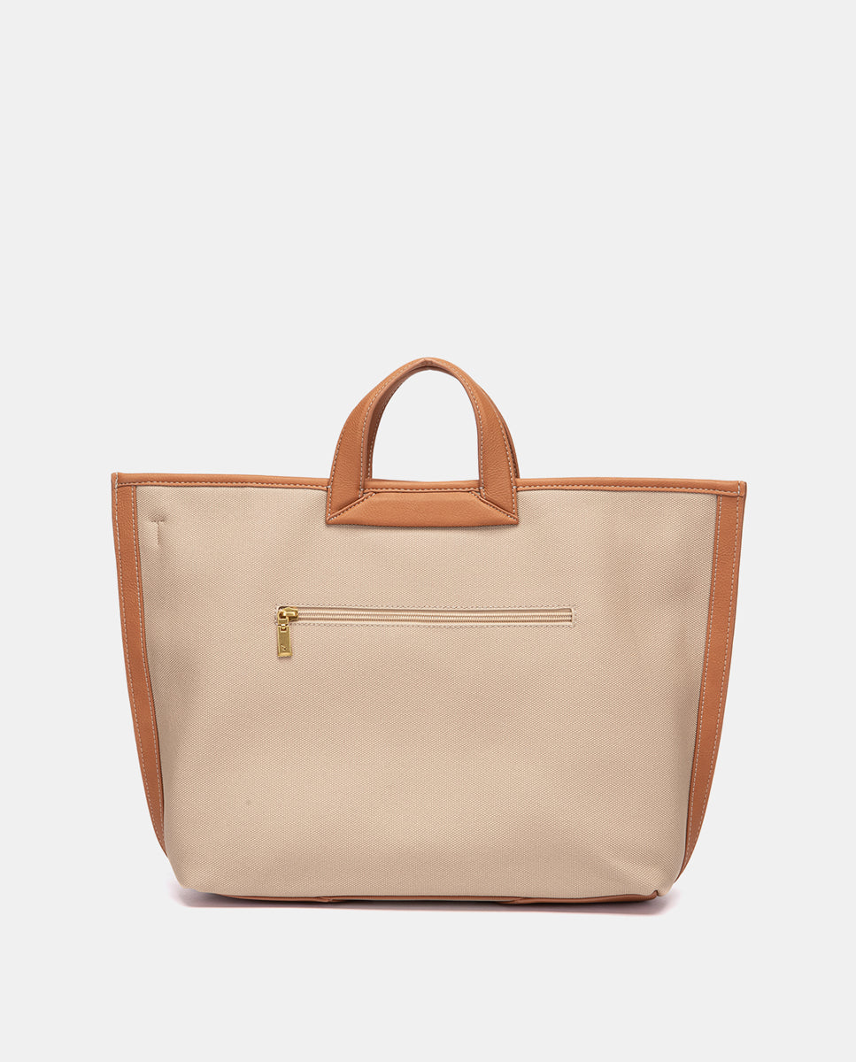 abbacino-bolso-shopper-camel-de-materiales-reciclados image 3