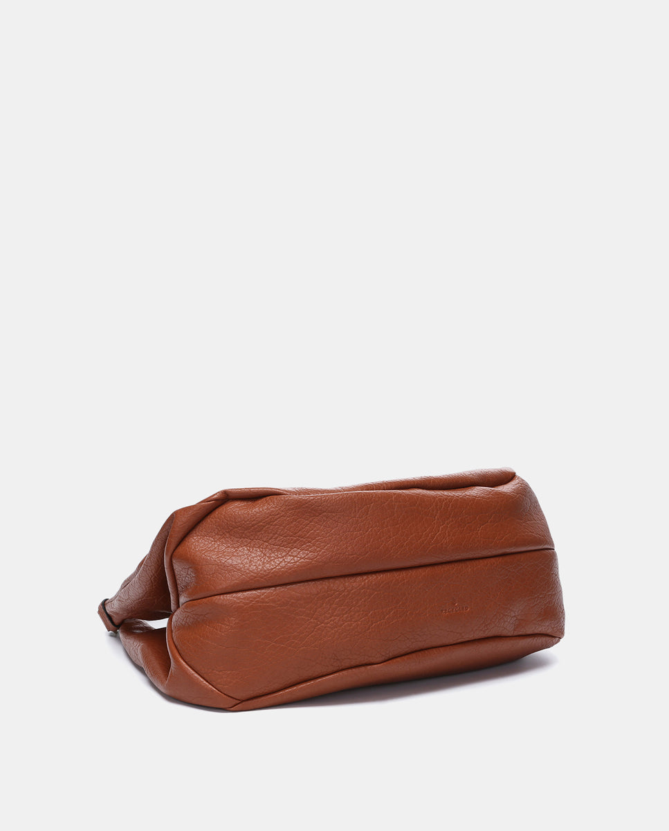 abbacino-bolso-de-hombro-hobo-materiales-reciclados-cognac image 4