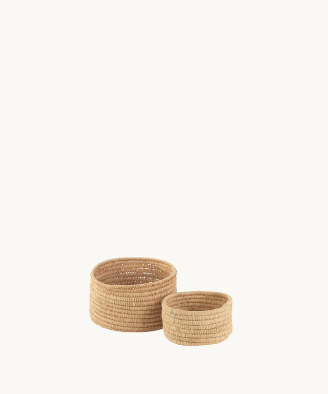 kbas-set-de-2-boles-de-rafia-natural-con-flecos-decoraci-n-boho image 1